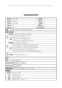 住院收费员岗位说明书