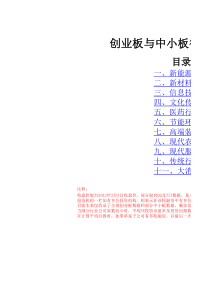 创业板与中小板估值报告