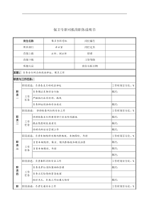 保卫专职司机岗职务说明书