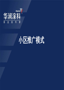 华润涂料小区推广模式方案