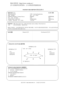 公司典型职位说明书(1)