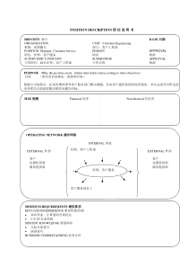 公司典型职位说明书