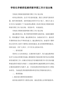 学校化学教研组教师新学期工作计划合集