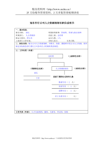 冠东车灯公司人力资源部部长职位说明书