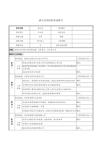 副主任岗位职务说明书