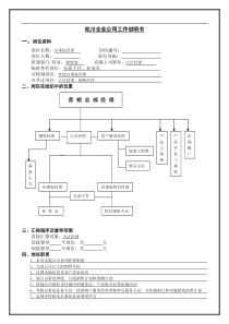 办事处经理职务分析