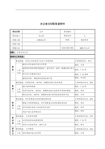 办公室文印职务说明书