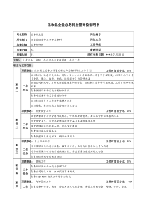 化妆品企业总务科主管岗位说明书