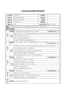 化妆品企业总务部部长岗位说明书