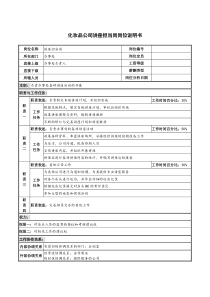 化妆品公司讲座担当岗岗位说明书