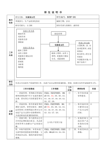 化验室职务说明书