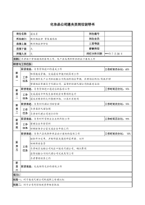 化妆品公司通关员岗位说明