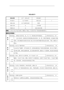 北大纵横-新丰化纤工艺生产综合主管田春华职务说明书