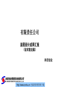 和君创业某有限责任公司流程设计成果汇报--michaelye99