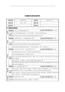 华北光学仪器公司党群工作部纪委副书记职位说明书