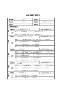 华北光学仪器公司总经理职位说明书