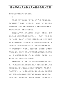 整治形式主义官僚主义心得体会范文五篇