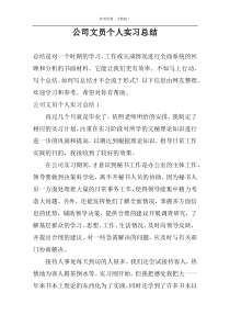 公司文员个人实习总结