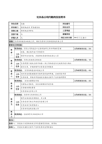 化妆品公司内勤岗位说明书