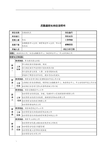 后勤副院长岗位说明书