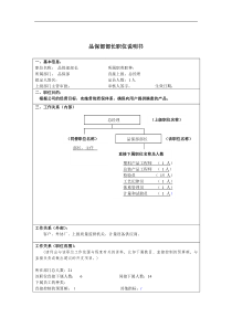 品保部主管岗位说明书