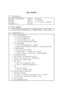 品质经理岗位工作说明书（DOC 3页）