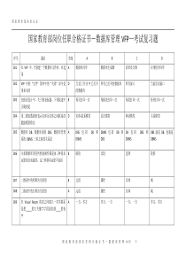 国家教育部岗位任职合格证书-数据库管理VFP