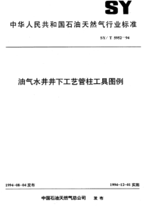 SYT 5952-94 油气水井井下工艺管柱工具图例