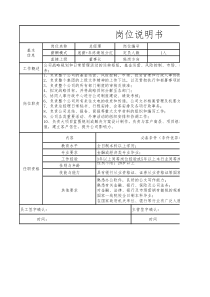 基金公司岗位职责说明书（XLS17页）