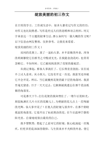 绽放美丽的初三作文