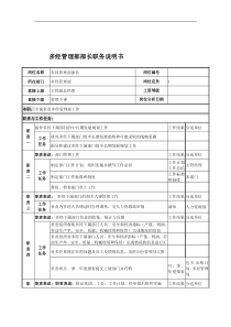 多经管理部部长岗位说明书