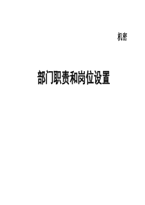 大兴工业开发区开发经营总公司部门职责和岗位设置（PPT50页）