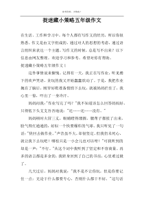 捉迷藏小策略五年级作文