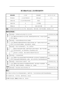 天线技术企业工艺员职务说明书