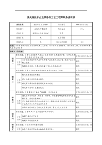 天线技术企业某器件工艺工程师职务说明书