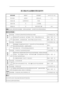 天线技术企业稽核员职务说明书