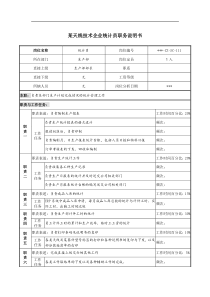 天线技术企业统计员职务说明书