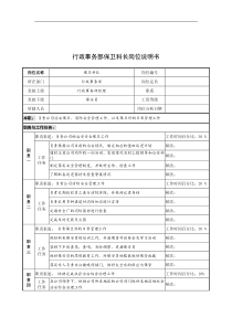 奥康集团行政事务部保卫科长岗位说明书