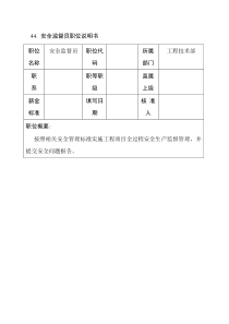 安全监督员职位说明书(1)