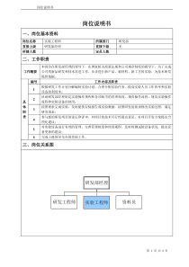 实验工程师岗位说明书