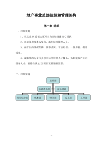 地产事业总部组织和管理架构1