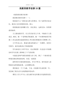 我教育教学故事20篇