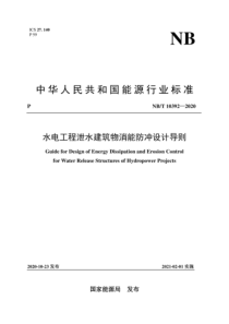 NB∕T 10392-2020 水电工程泄水建筑物消能防冲设计导则