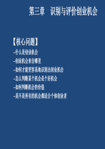 第3章识别与评价创业机会