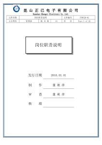 岗位职责说明ZYW620-02