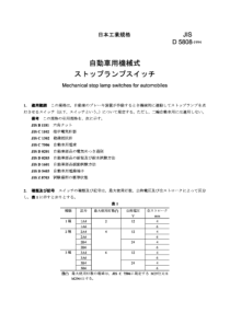 JIS D5808-1994 汽车机械式停车灯开关