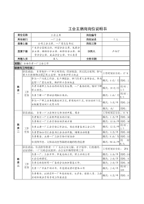 工会主席岗岗位说明书