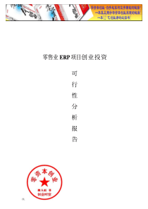 零售业ERP系统分析报告及项目创业投资