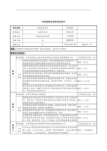 市场营销专责岗位说明书