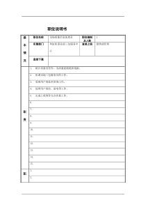 市场质量信息处理员岗位说明书